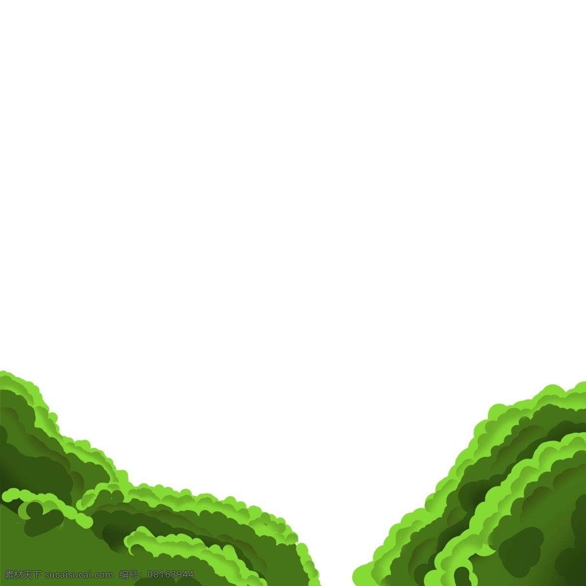 绿色 的卡 通 草丛 植物 绿色植物 植被 装饰青草