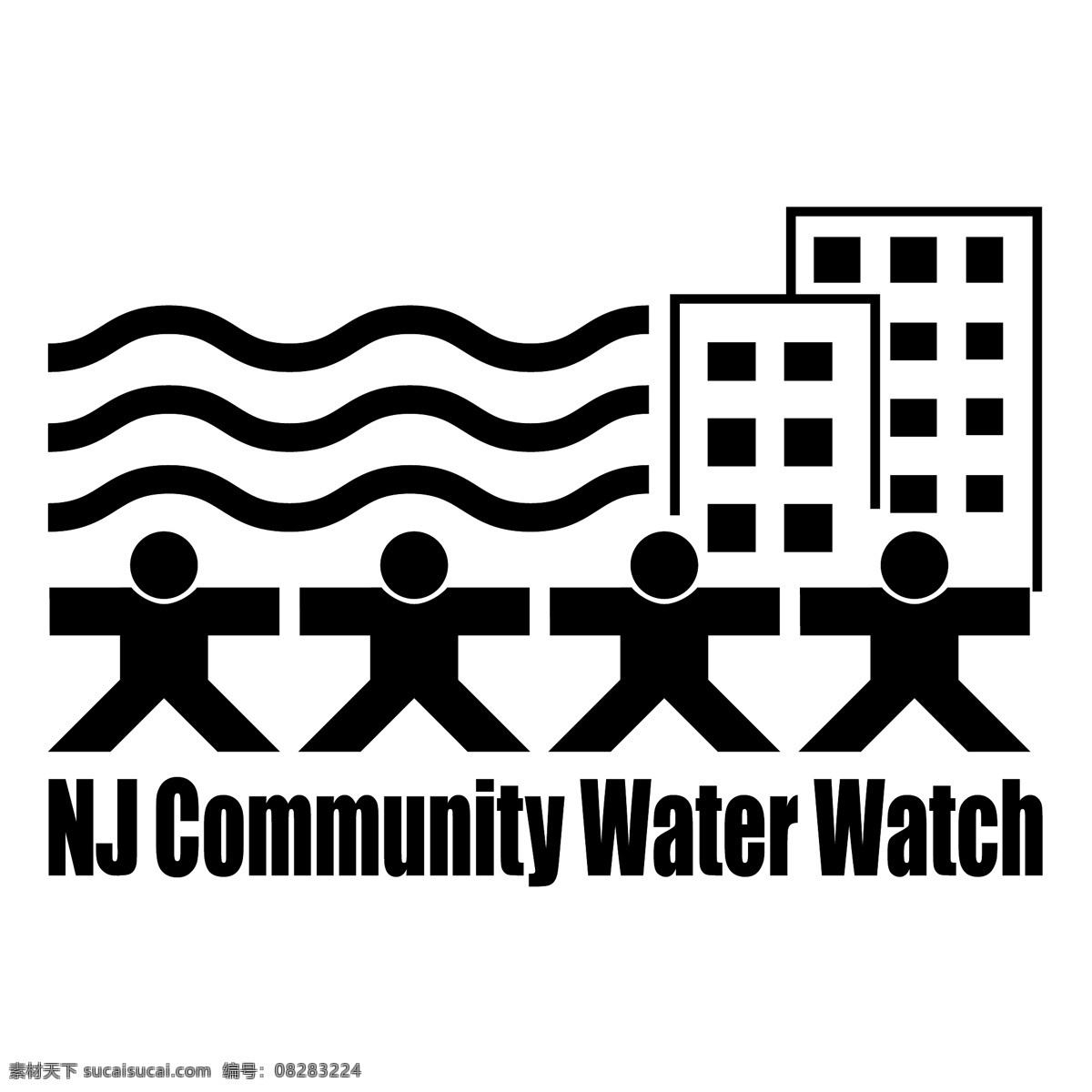 新泽西州 社区 水 看 免费 标志 新泽西 psd源文件 logo设计