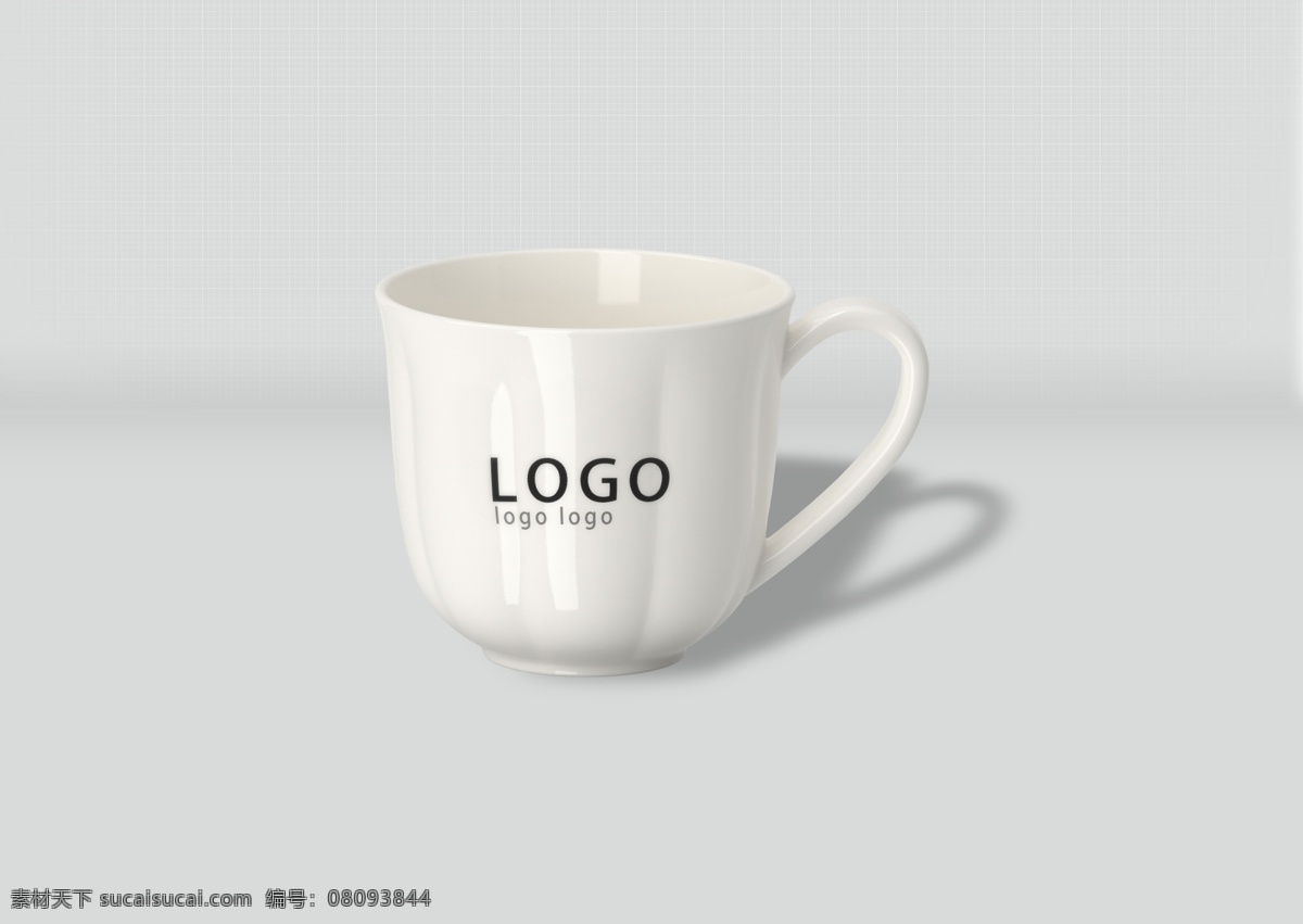 logo 白色 杯子 樣機(jī) logo樣機(jī) 白色杯子 灰底 分層