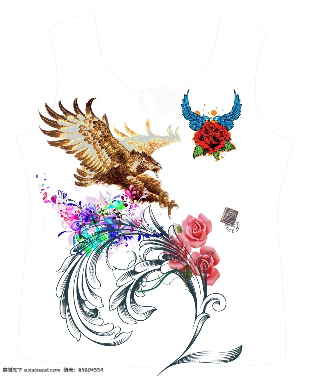 歐洲插畫 花朵 花瓣 英文 眼睛 樹葉 歐美