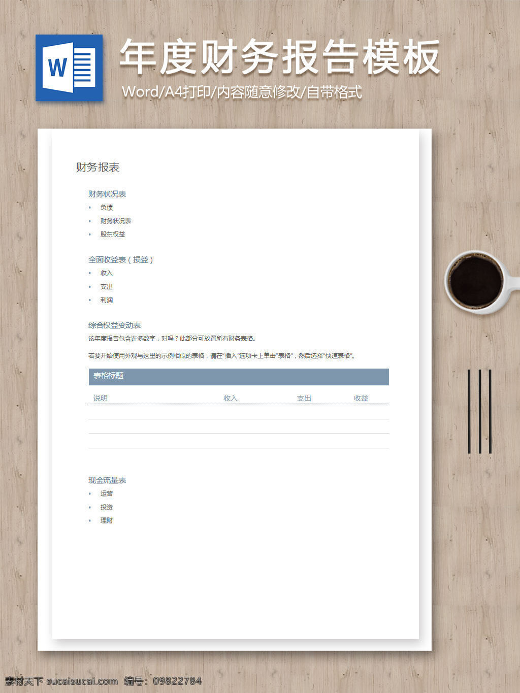 年度 财务报告 格式 规范 word 模板 汇报 目录 实用 文档 文档模板 心得体会 总结