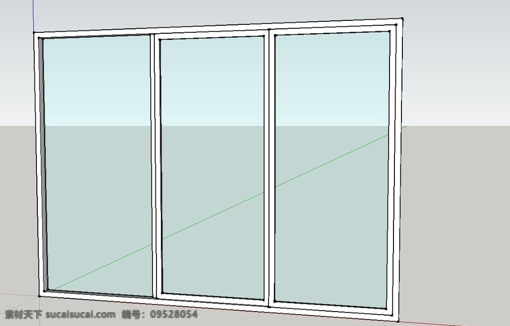 推拉門 模型 門 陽臺門模型 su模型 草圖模型 3d設(shè)計(jì) 其他模型 skp