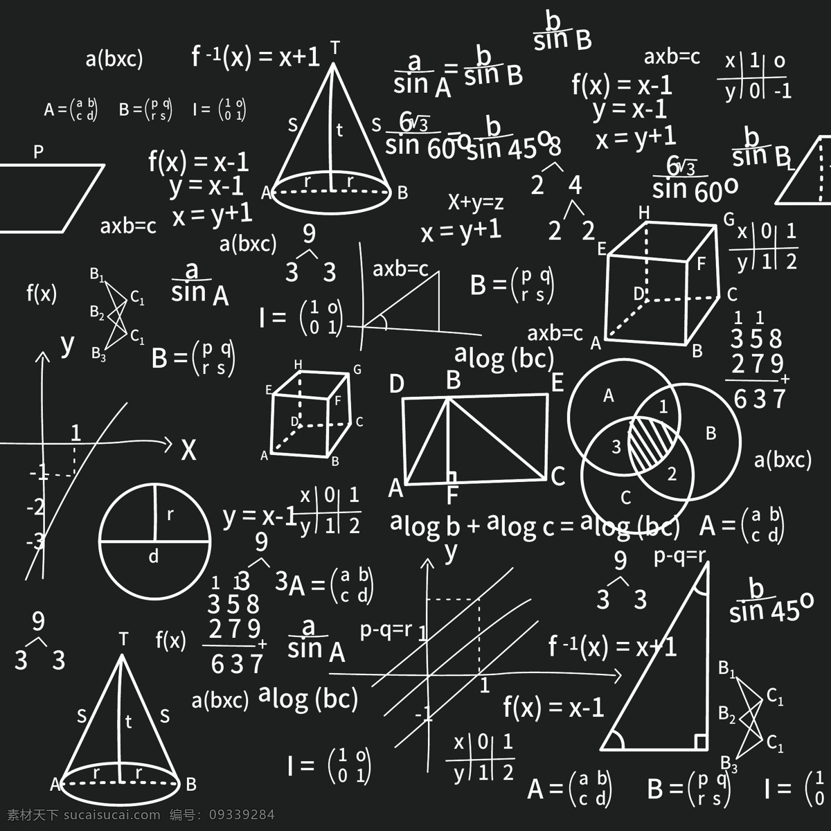 矢量 数学 公式 数学公式 矢量素材 数字背景 数字 学霸 微积分 几何 底纹边框 花边花纹