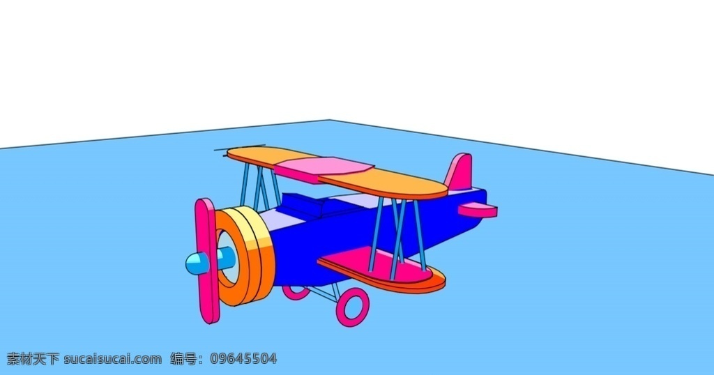 漫画风 二战飞机 3d 建模 c4d渲染 动漫动画 c4d