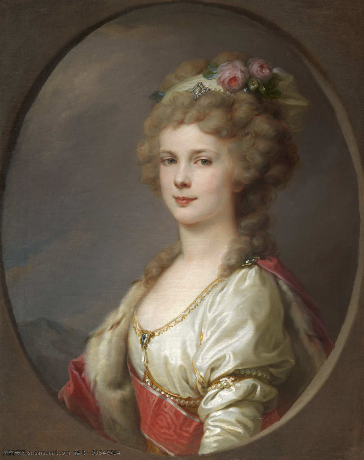 艾 琳娜 帕 芙 罗 芙娜 兰皮作品 俄国公主 梅克伦堡 什未林 公爵夫人 沙皇 保罗 一世 次女 母亲 黑森 符 登堡 公主 玛丽娅 19世纪油画 油画 绘画书法 文化艺术