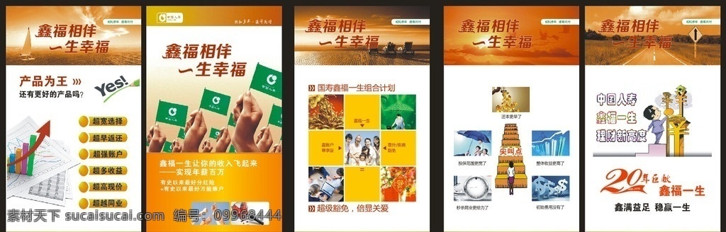 中國人壽 鑫福一生 鑫賬戶 尊享版 保險(xiǎn)公司 版面海報(bào)