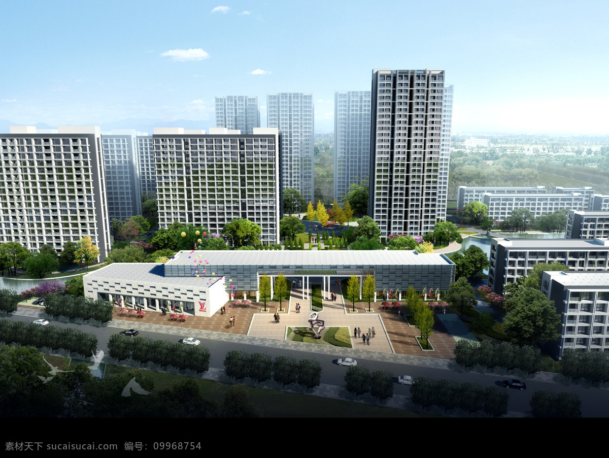 建筑 3d效果 高層建筑 高清 環(huán)境設(shè)計 建筑設(shè)計 透視 無水印 室外效果 家居裝飾素材