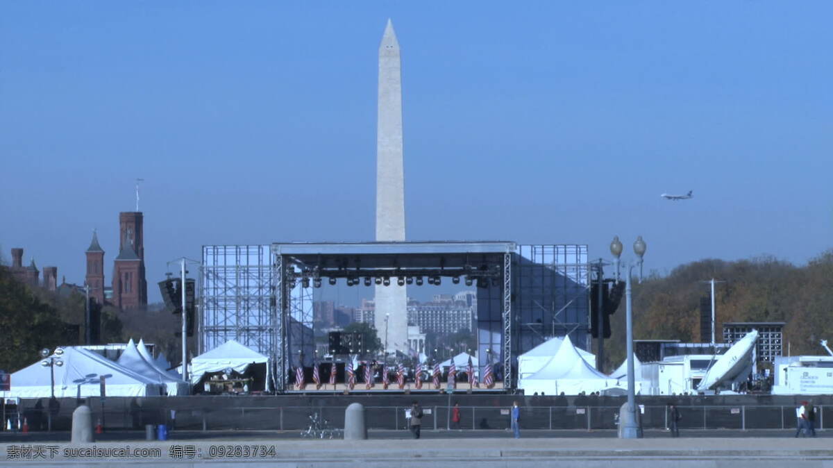华盛顿纪念碑 造势 阶段 缩小 股票 视频