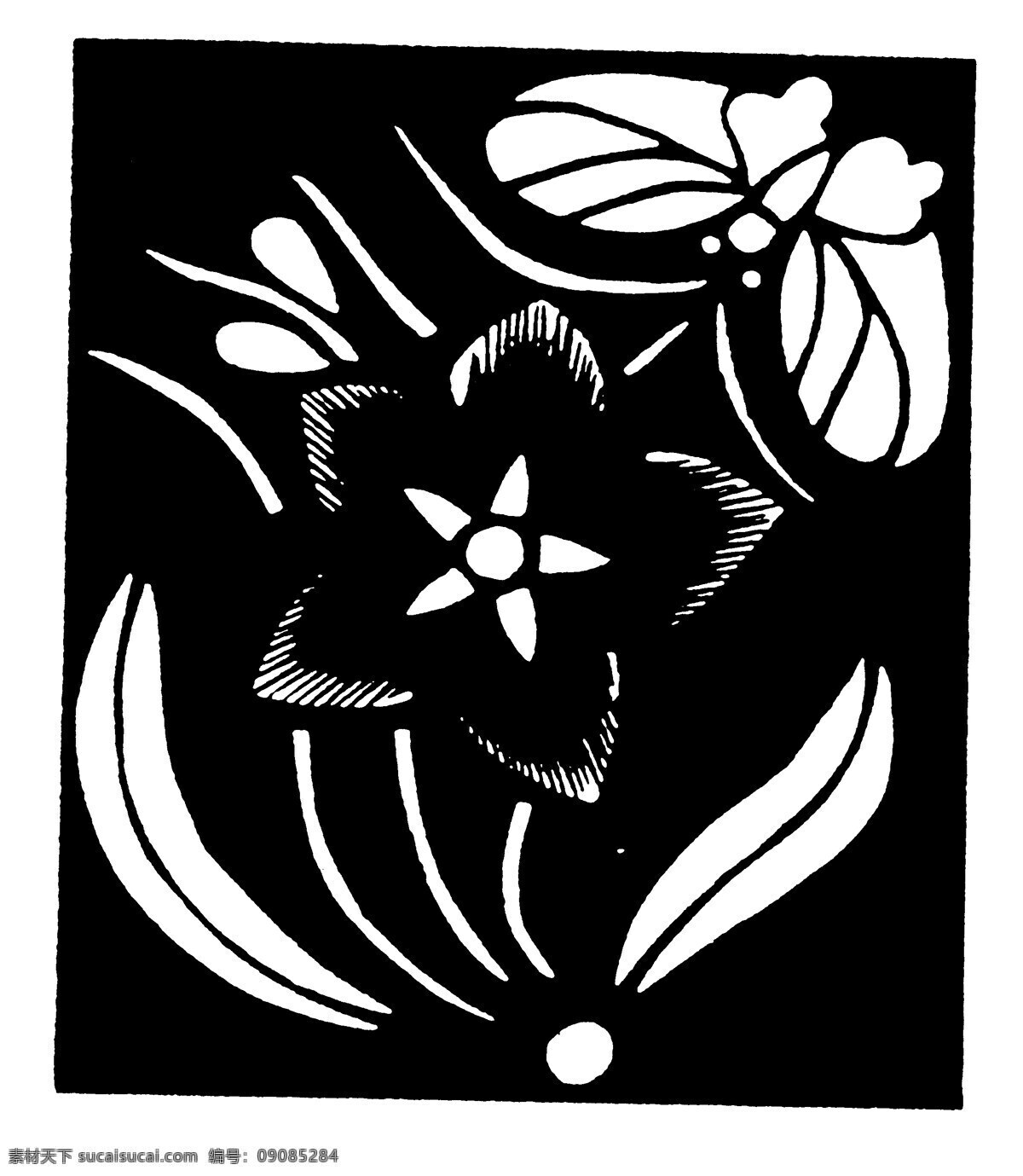 剪纸 清代剪纸 中国 民间艺术 设计素材 剪纸窗花 民间美术 书画美术 黑色