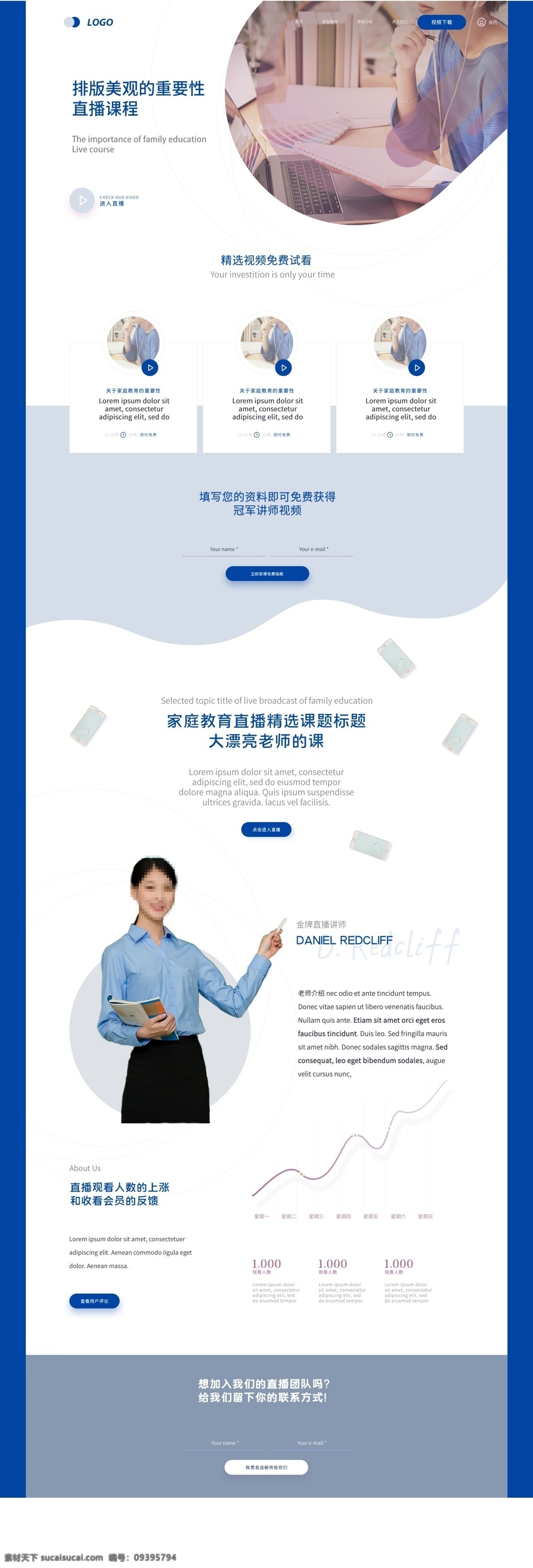 直播 课程 介绍 二级 页面 二级页面 企业二级页 活动二级页 直播课程 培训二级页 首页 海报 培训讲师 课程介绍 活动介绍 名师 金融 经济 电商 页 模板 商务金融