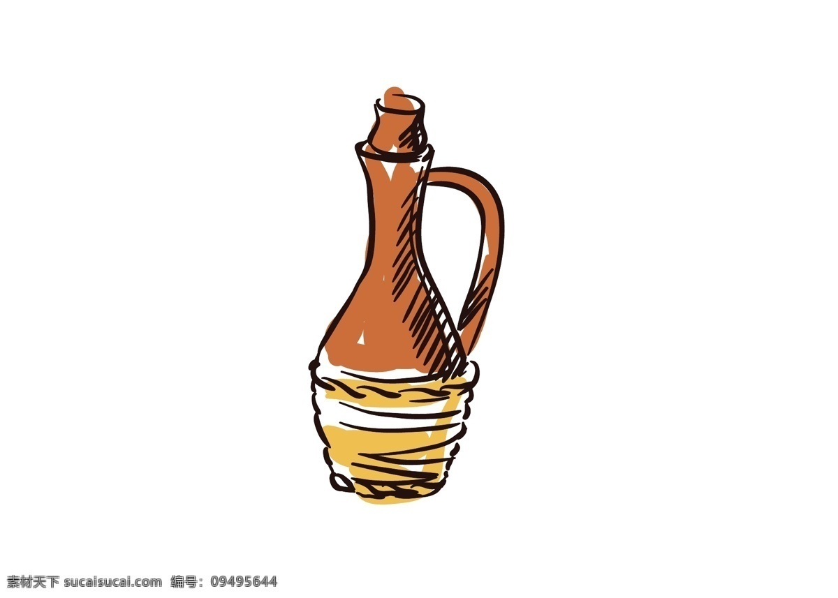 創(chuàng)意 酒壺 簡(jiǎn)約 插畫 原創(chuàng) 元素 器皿 生物靜物