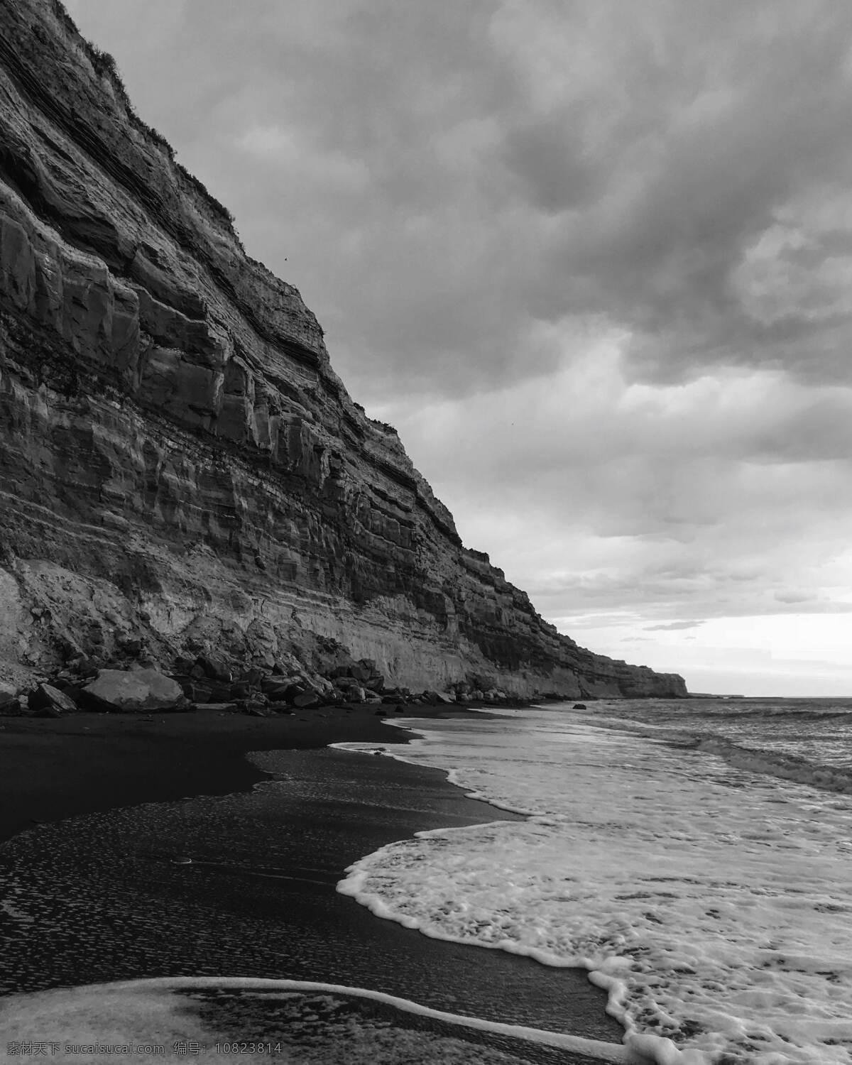 海水 悬崖 黑色 海边 文艺 背景 背景素材