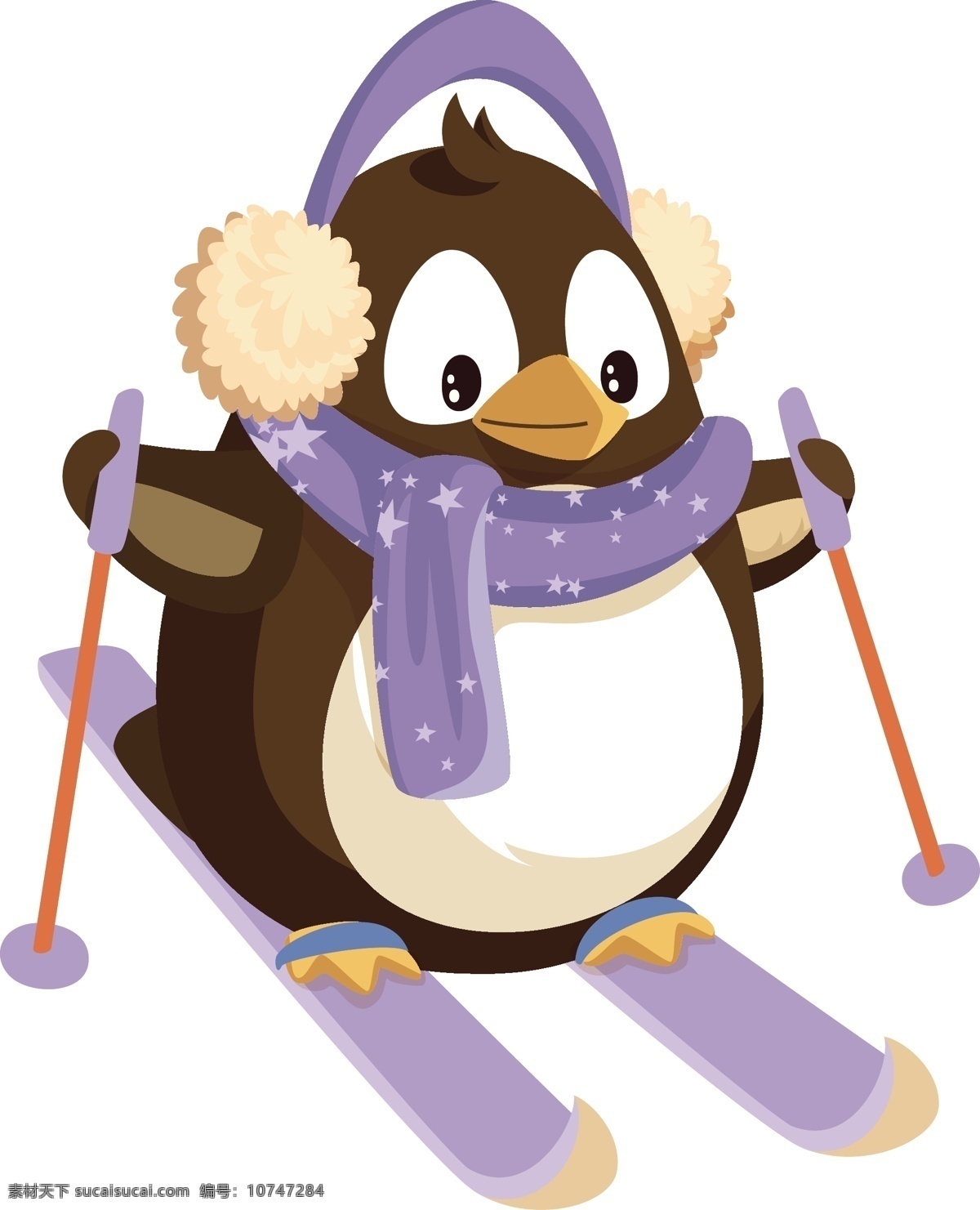 圣诞节 企鹅 滑雪 滑雪企鹅图片 滑雪企鹅 雪橇 下雪场景 冰天雪地 可爱企鹅 扁平化企鹅 滑雪板 滑板 快乐 卡通设计