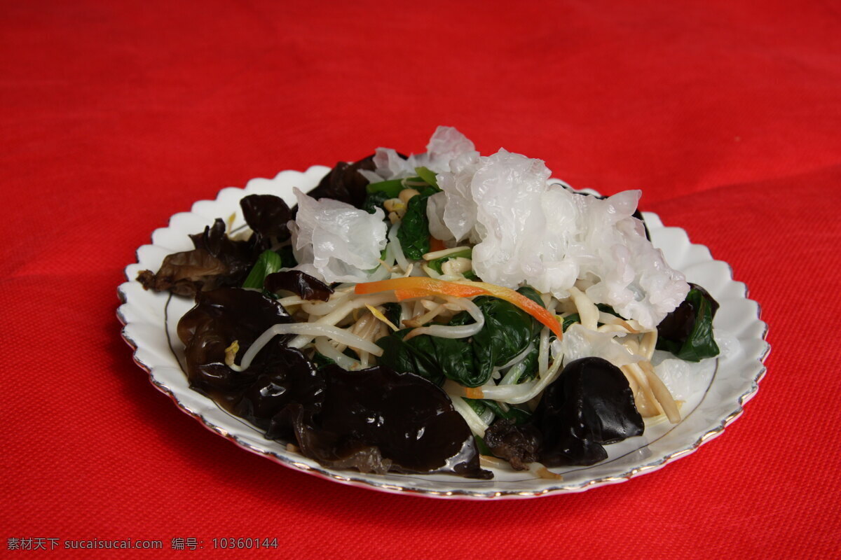 素小炒 銀耳 木耳 豆芽 綠豆芽 黃豆芽 小炒 精品菜圖 傳統(tǒng)美食 餐飲美食
