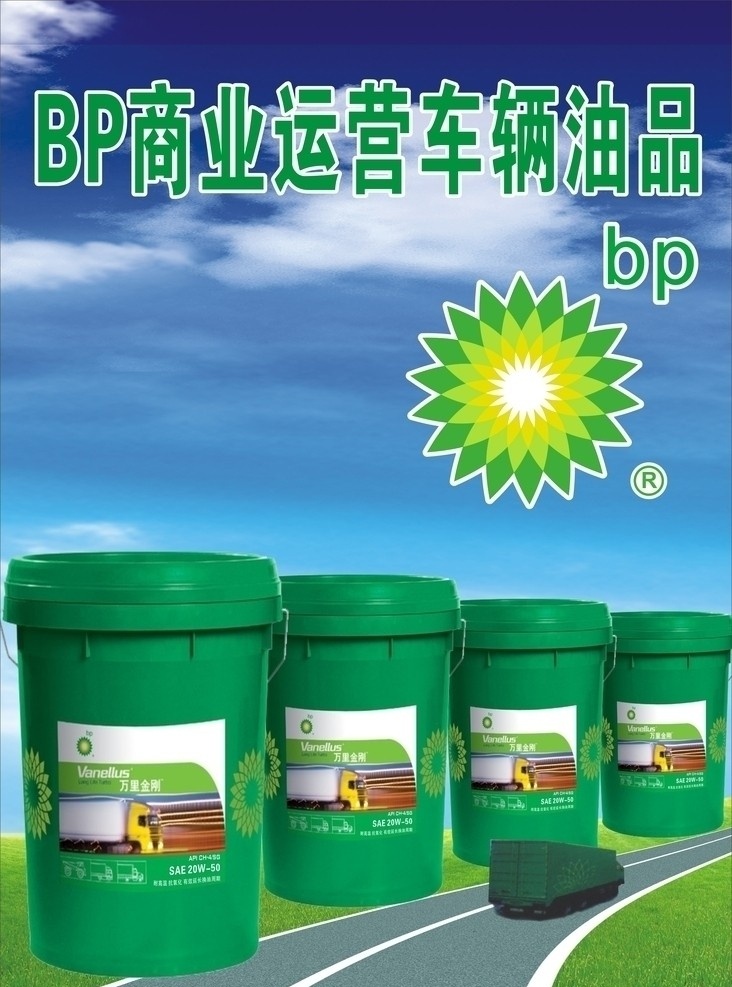 bp潤滑油 商品宣傳單 招貼 海報(bào) 汽車 草地背景 高速公路 宣傳畫 矢量