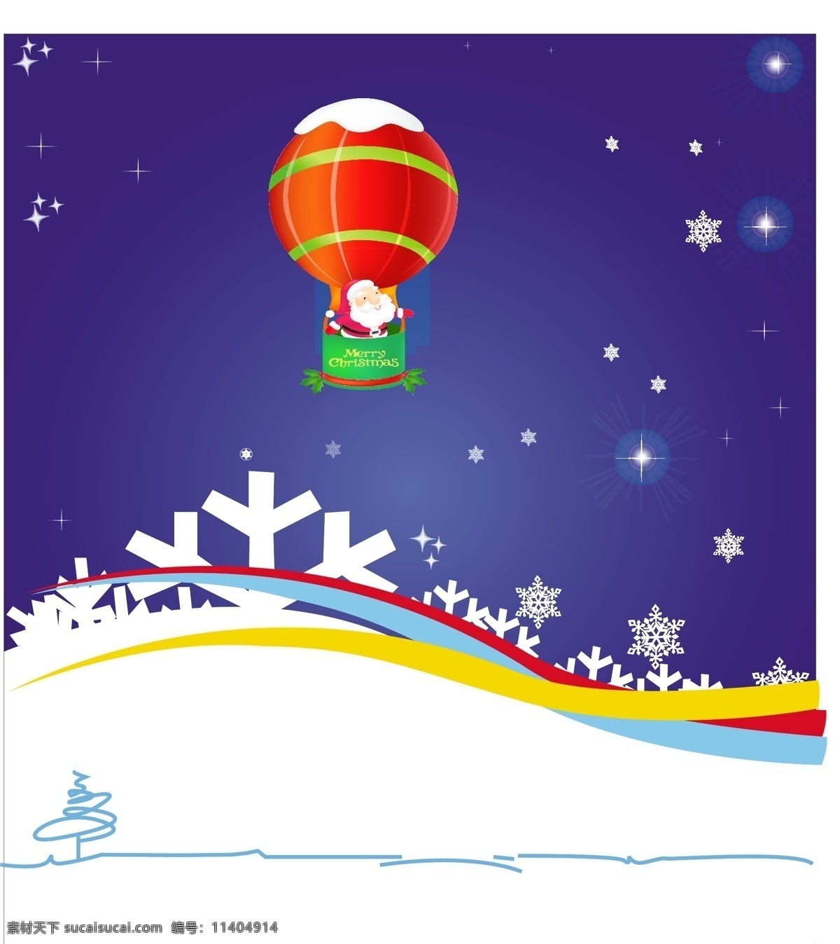圣诞老人 乘坐 蓝色 背景 气球 飞行 摘要背景壁纸 庆典和聚会 圣诞节 节日和季节 模板和模型
