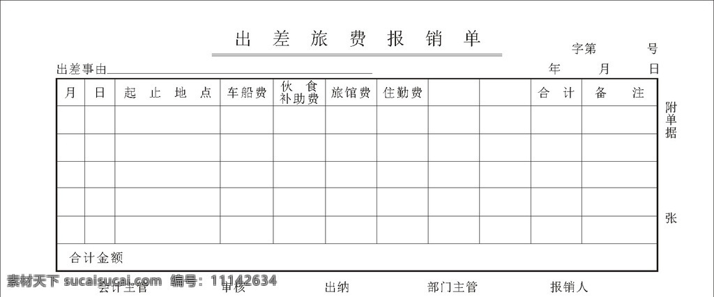 出差 旅費(fèi) 報(bào)銷 單 出差旅費(fèi)報(bào)銷 車船 出納 審核 旅行 旅游 單據(jù)