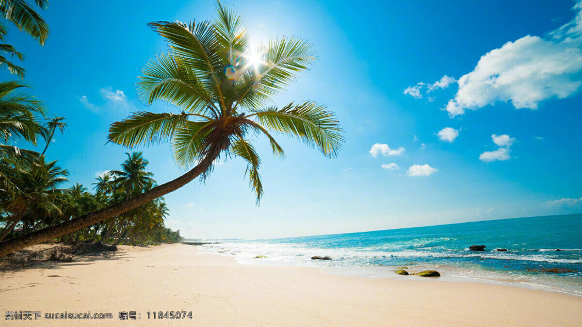 清爽 唯美 海滩 高清 清新 蓝色 自然风光 风景 自然景观 自然风景