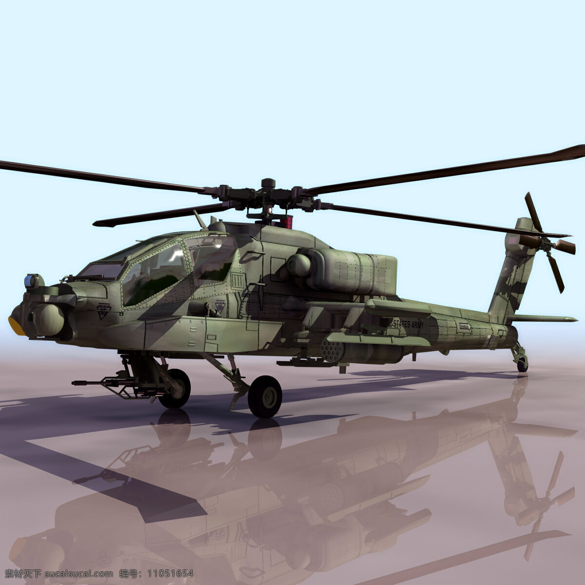 国产 武装直升机 模型 迷彩 军火 3d模型素材 其他3d模型