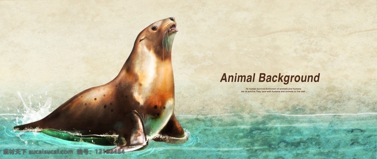 海狮 动物 展示 背景 生物世界 动物乐园 动物展示 动物园 设计素材 动物展示海报 海报背景 复古海报 猎豹 野生动物 分层素材 动物海报 卡通动漫