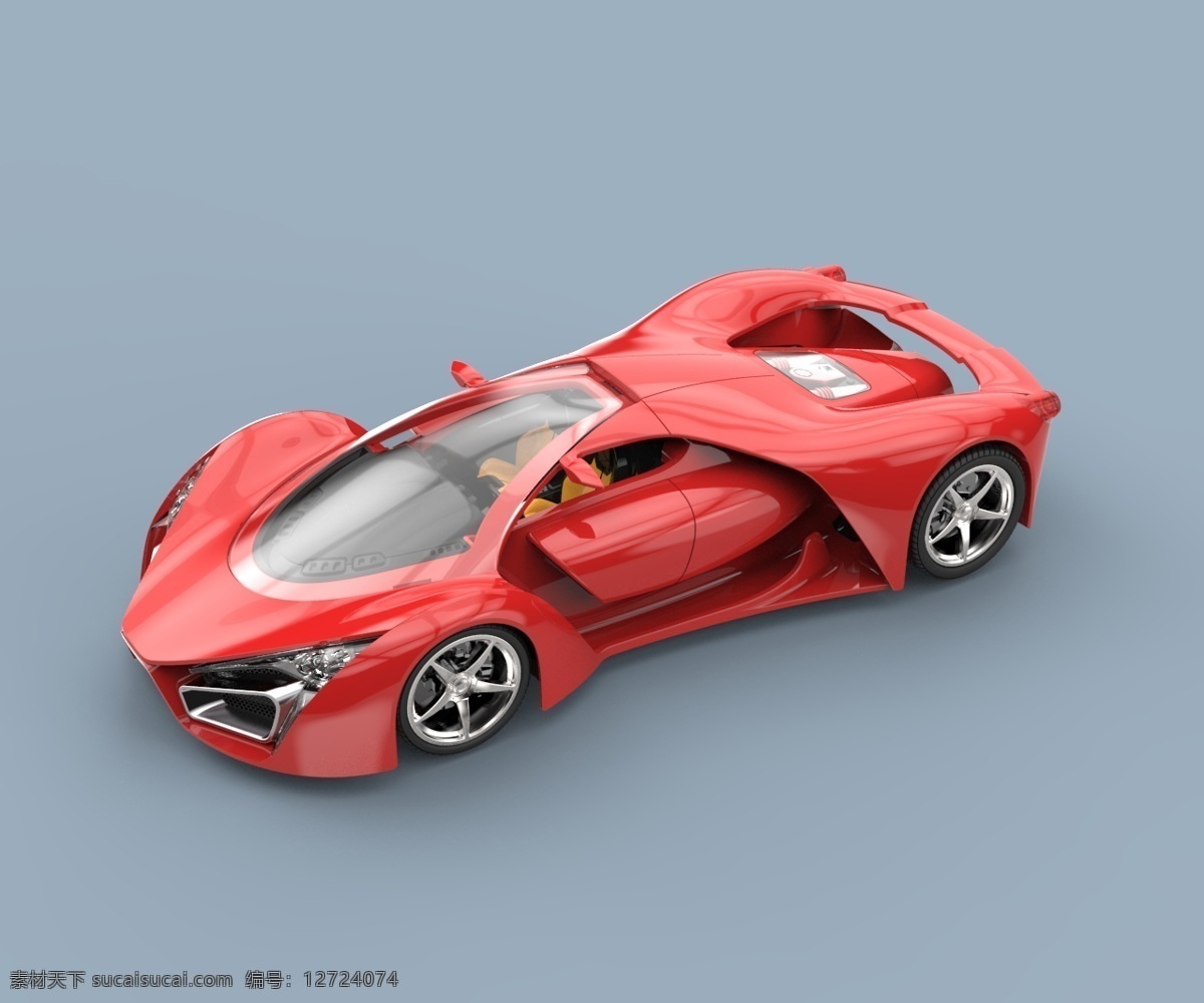 法拉利概念车 法拉利 玩具车 3d 渲染 3d渲染 3d设计