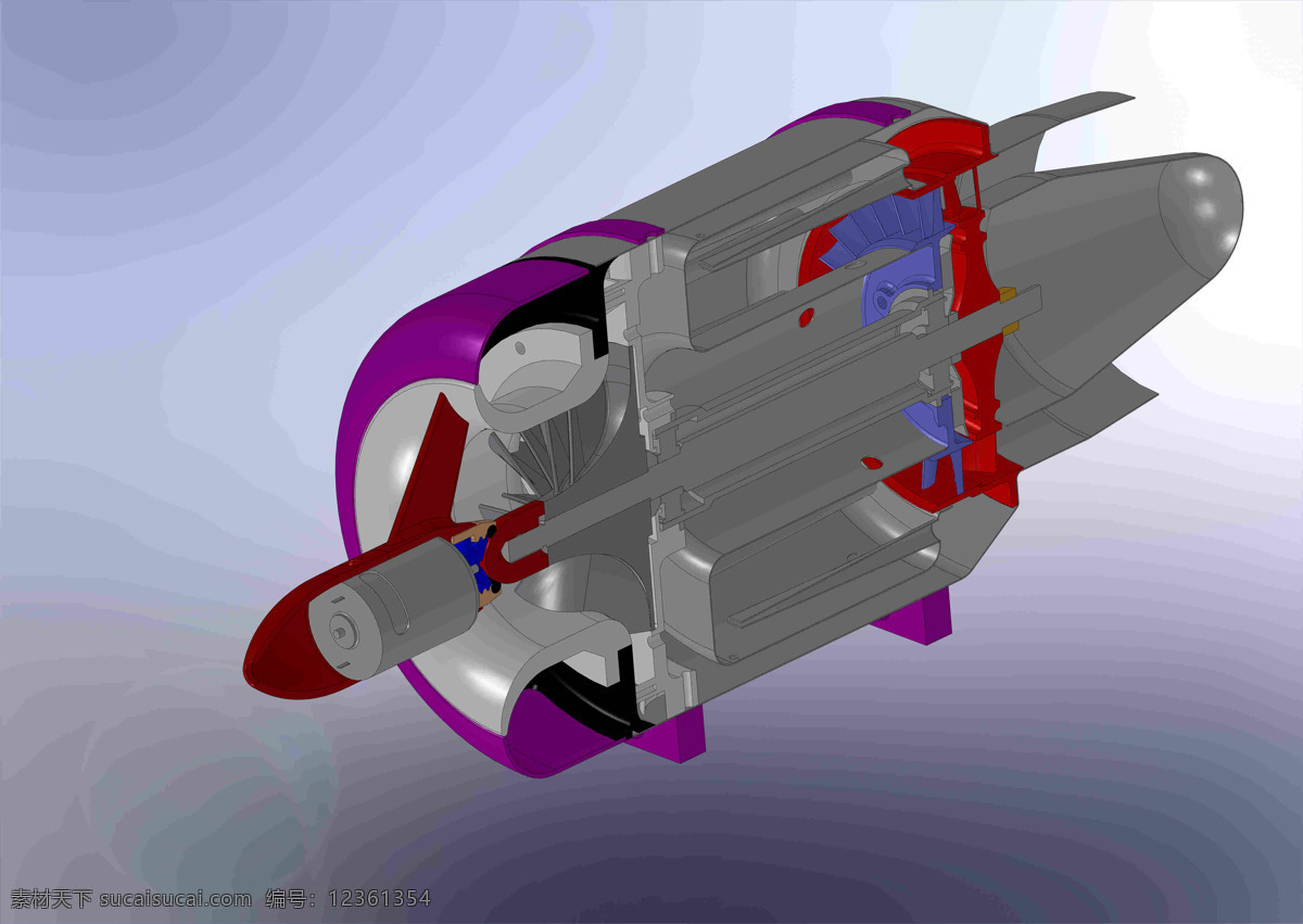 蝰蛇 微型 涡轮 喷气发动机 3d模型素材 其他3d模型