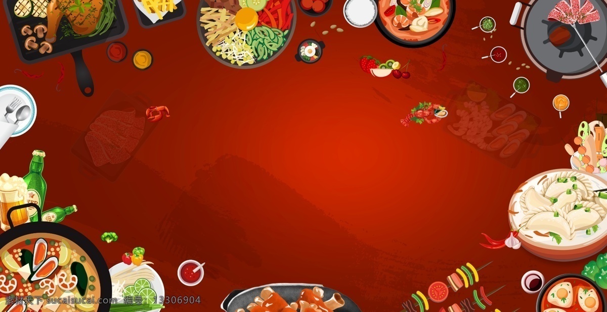 冬季火鍋背景 紅色背景 火鍋背景 水餃 清新 創(chuàng)意 火鍋美食 冬季吃火鍋 通用背景 psd背景 特邀背景 背景展板圖