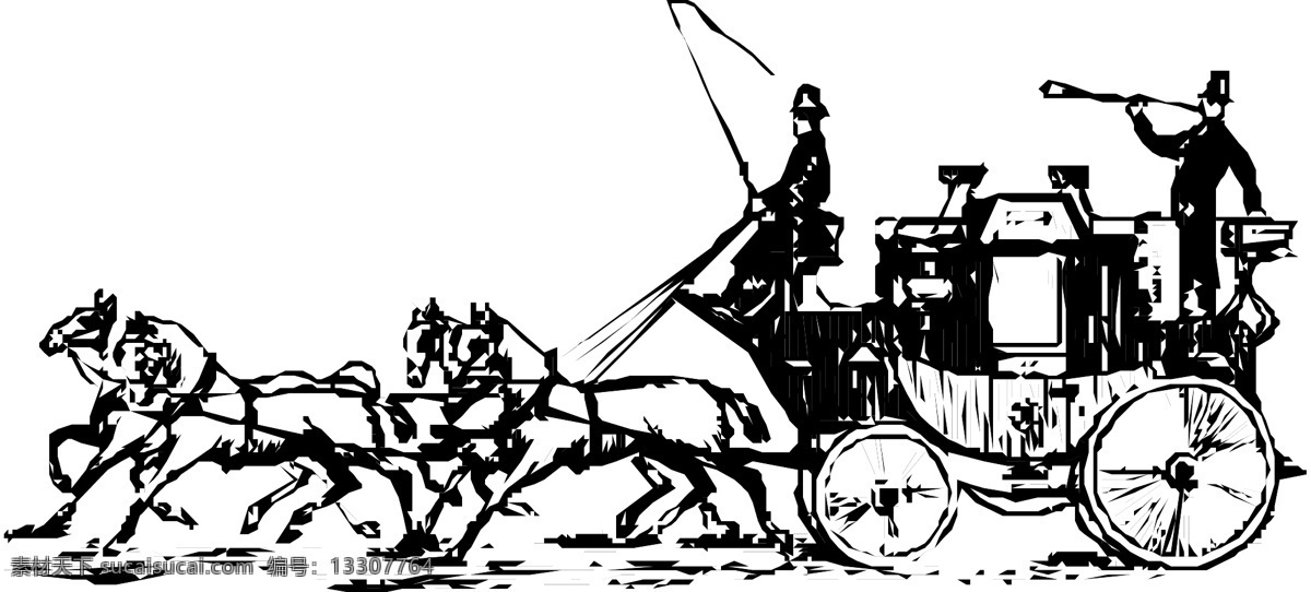 人力車 馬車 矢量素材 格式 eps格式 設(shè)計素材 其它交通 交通運輸 矢量圖庫 白色