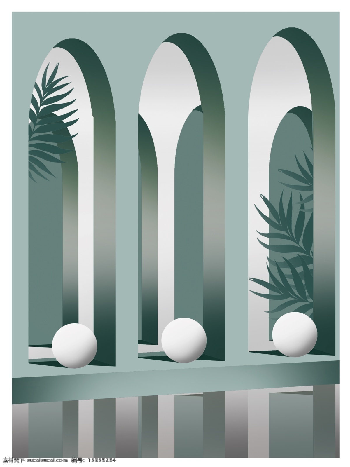 简 欧 莫 兰迪 大气 透视 几何 空间 装饰画 简欧 莫兰迪 球体 室内画 挂画 树叶 植物