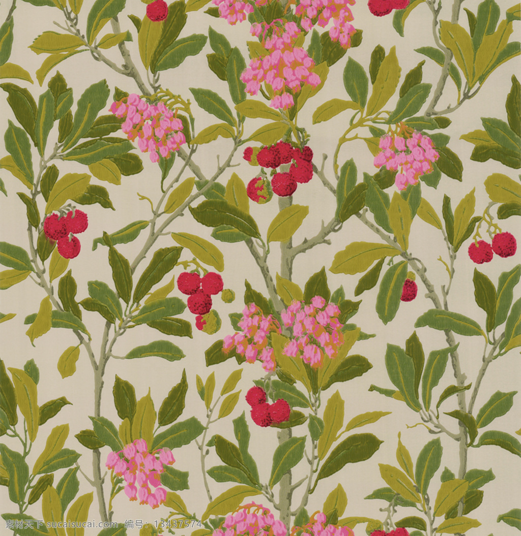 素雅 风格 深 粉色 花朵 壁纸 图案 壁纸图案 淡蓝色底纹 粉色花朵 绿色树叶 植物壁纸