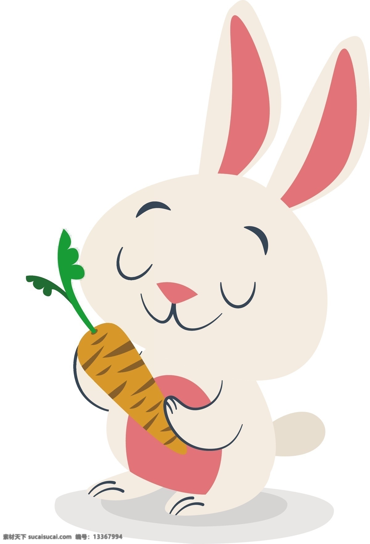 卡通 小 白兔 吃 萝卜 小白兔 胡萝卜 兔子吃萝卜 可爱兔子 卡通兔子