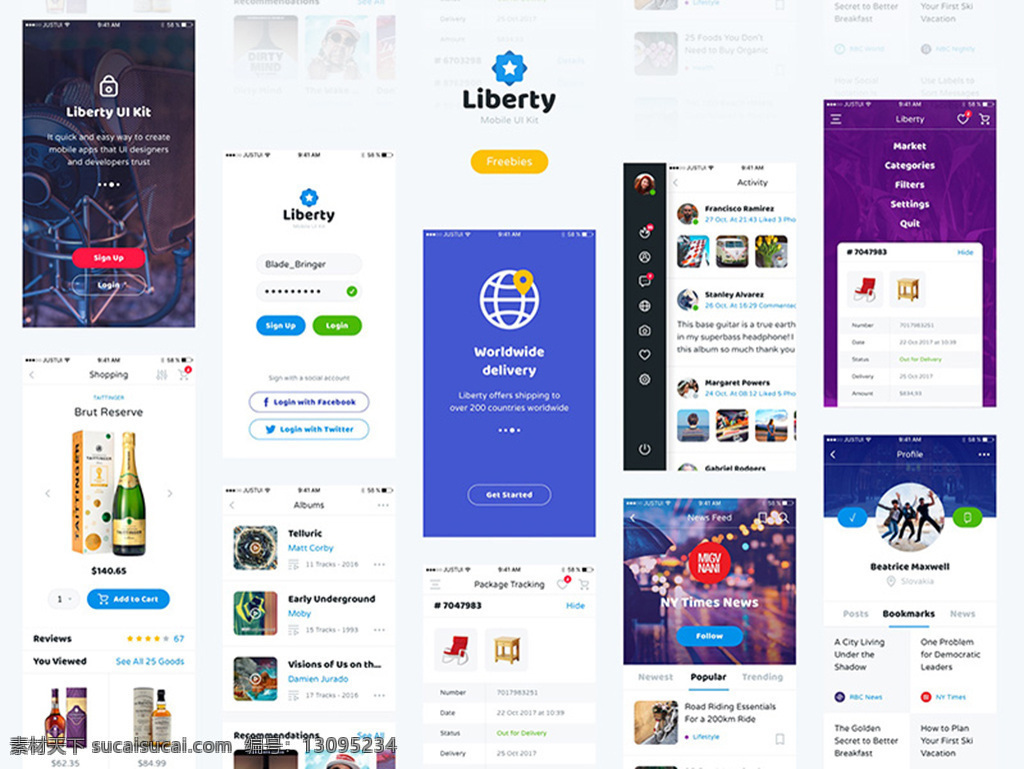 liberty 移動 應(yīng)用 uikitsketch 移動應(yīng)用 登陸頁面 app界面 app設(shè)計 ui界面 移動界面 個人中心 sketch 格式