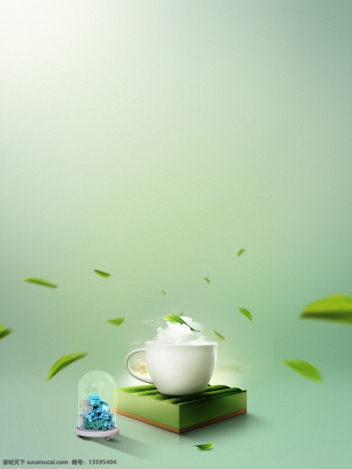 茶背景 中国风背景 中国风 绿色 茶 喝茶 山水 环境设计 无框画