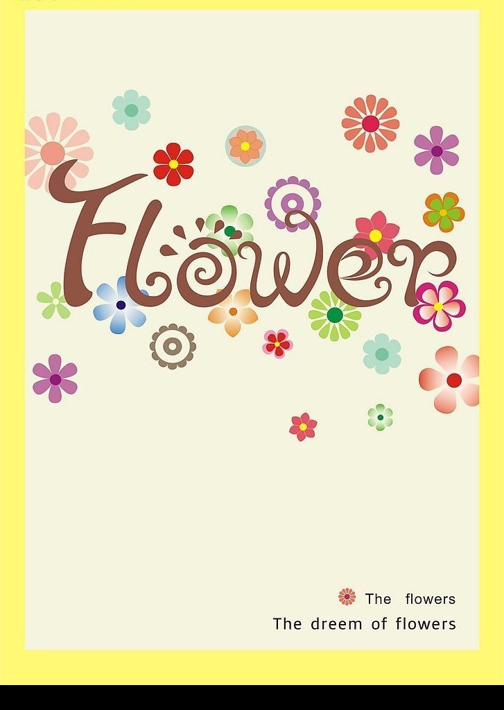 flower 装饰性字体 字体设计 其他设计 矢量图库