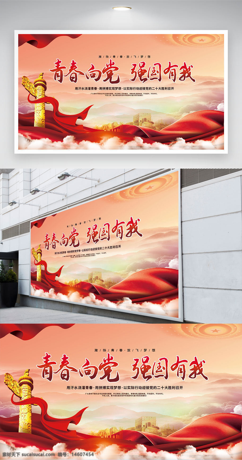 黨建展板 青春向黨 強(qiáng)國有我 紅色主題 黨旗飄揚(yáng) 宣傳海報(bào) 展板設(shè)計(jì) 紅色元素 黨建宣傳 黨政素材 紅色背景 展架設(shè)計(jì)