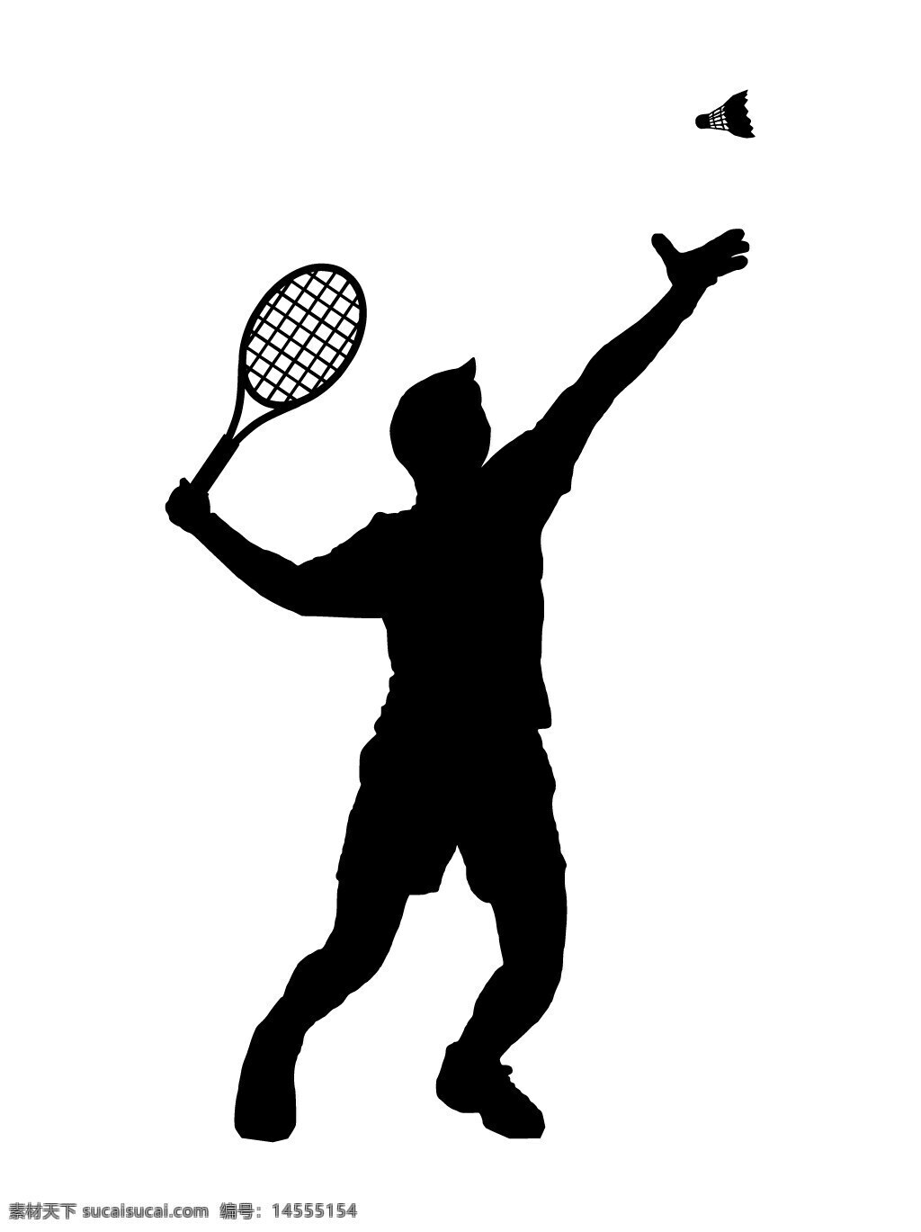 打羽毛球 打网球 运动 人物剪影 体育剪影 体育项目 矢量素材