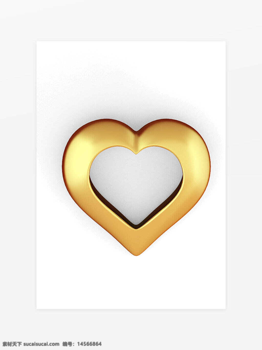 黄金心形元素 黄金心形 金心 爱心 心