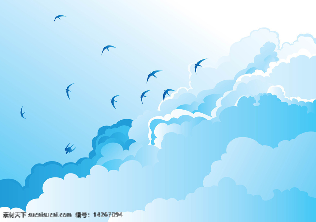 天空中的鸟儿 鸟 鸟类 天空 鸟的天空 飞鸟 向量 云 天空的云 天上 飞 矢量 自然界 飞行 自然 爱鸟 矢量动画 矢量图 其他矢量图