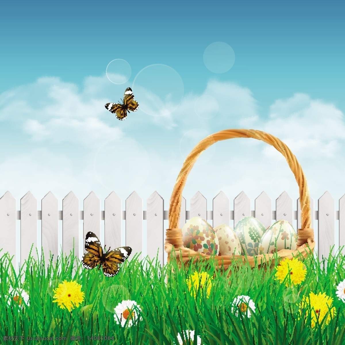 复活节图片 复活节 手绘 鸡蛋 彩蛋 兔子 卡通 节日素材 复活节背景