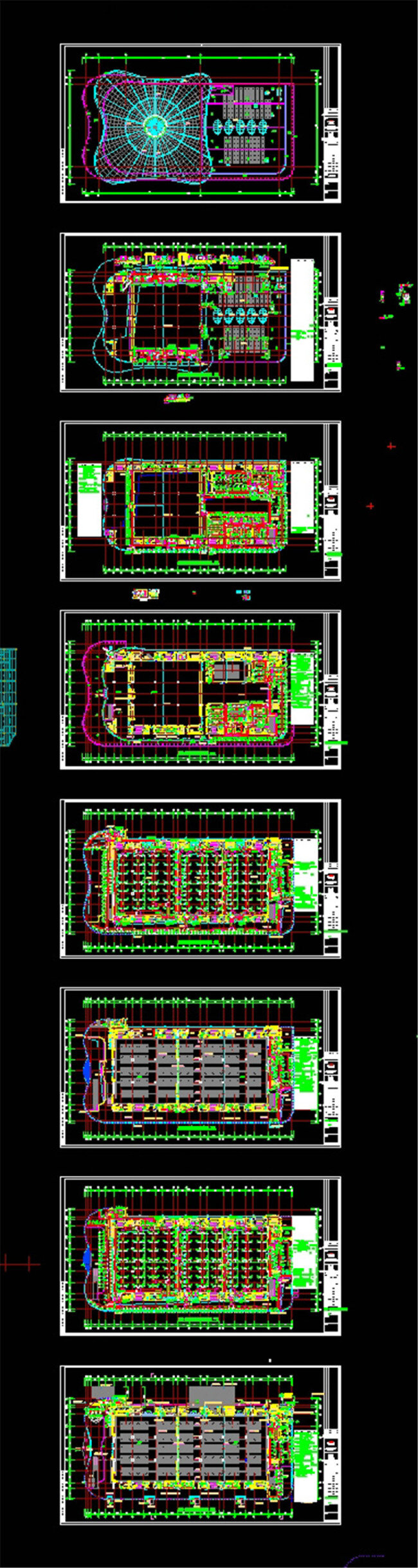 平面 建筑 cad 图纸 cad图纸 工程图 施工图 装潢 装潢设计 图纸模板下载 豪华别墅 经典别墅 装潢图纸 cad素材 建筑图纸