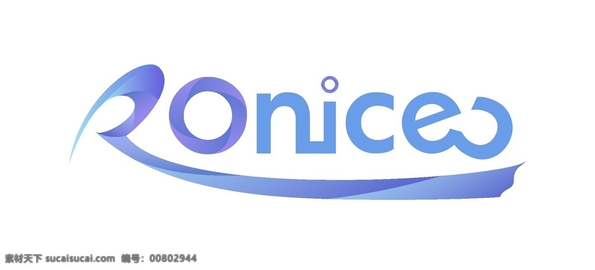 ronicec 英文 logo 绸缎 服装 行业 服装行业 渐变 蓝色