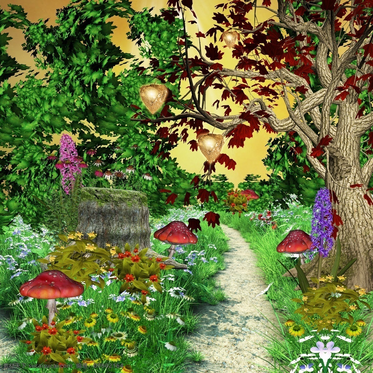 童话世界 蘑菇 花草 绿叶 绿草 梦幻背景 魔法自然 浪漫背景 影楼 浪漫 温馨 童话 婚纱摄影 婚纱背景 婚礼背景 摄影背景 影楼背景 影楼模板 相片模板 相片背景 照片模板 照片背景 设计风光 风景漫画 动漫动画 童话背景