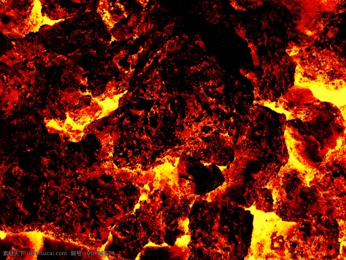 岩浆 火山爆发 红红火火