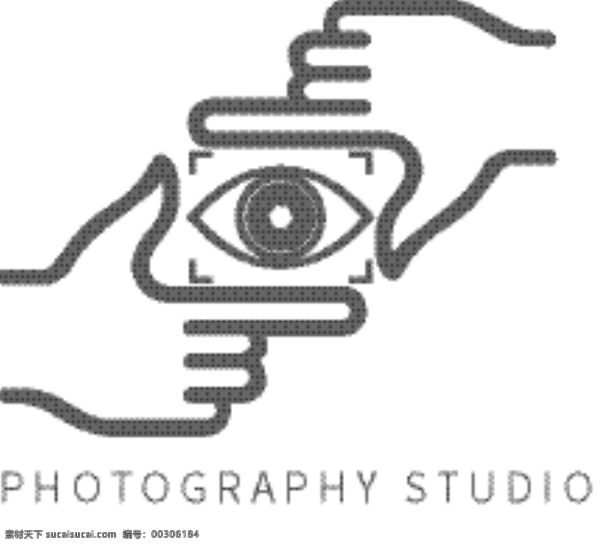 照像 馆 logo 眼睛 标志 公司 公司标志设计 卡通手 眼贴 logo设计