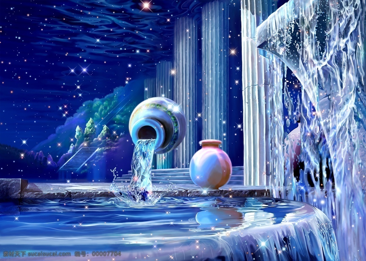 分层 背景 瓷器 倒水 地板 风景 罐 幻想 幻想星空 星空 美图 手绘 卡通 星星 水 水纹 陶器 楼梯 阶梯 水珠 石柱 石板 源文件库 家居装饰素材 室内设计