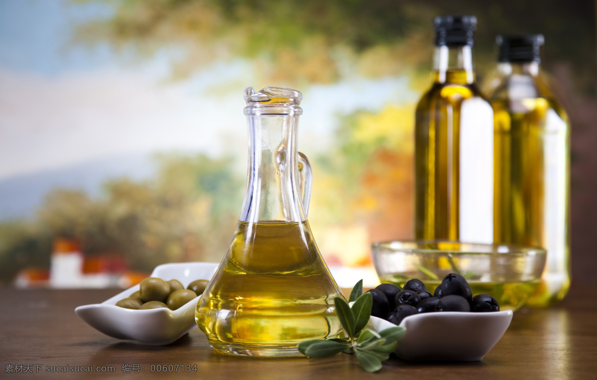 橄榄 橄榄油 橄榄果 食用油 油壶 油瓶 色拉油 食材原料 餐饮美食