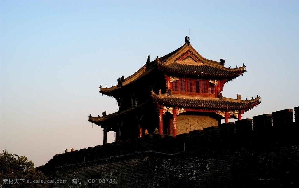 临汉门 蓝天 古城墙 名胜古迹 襄樊风景 风景名胜 自然景观