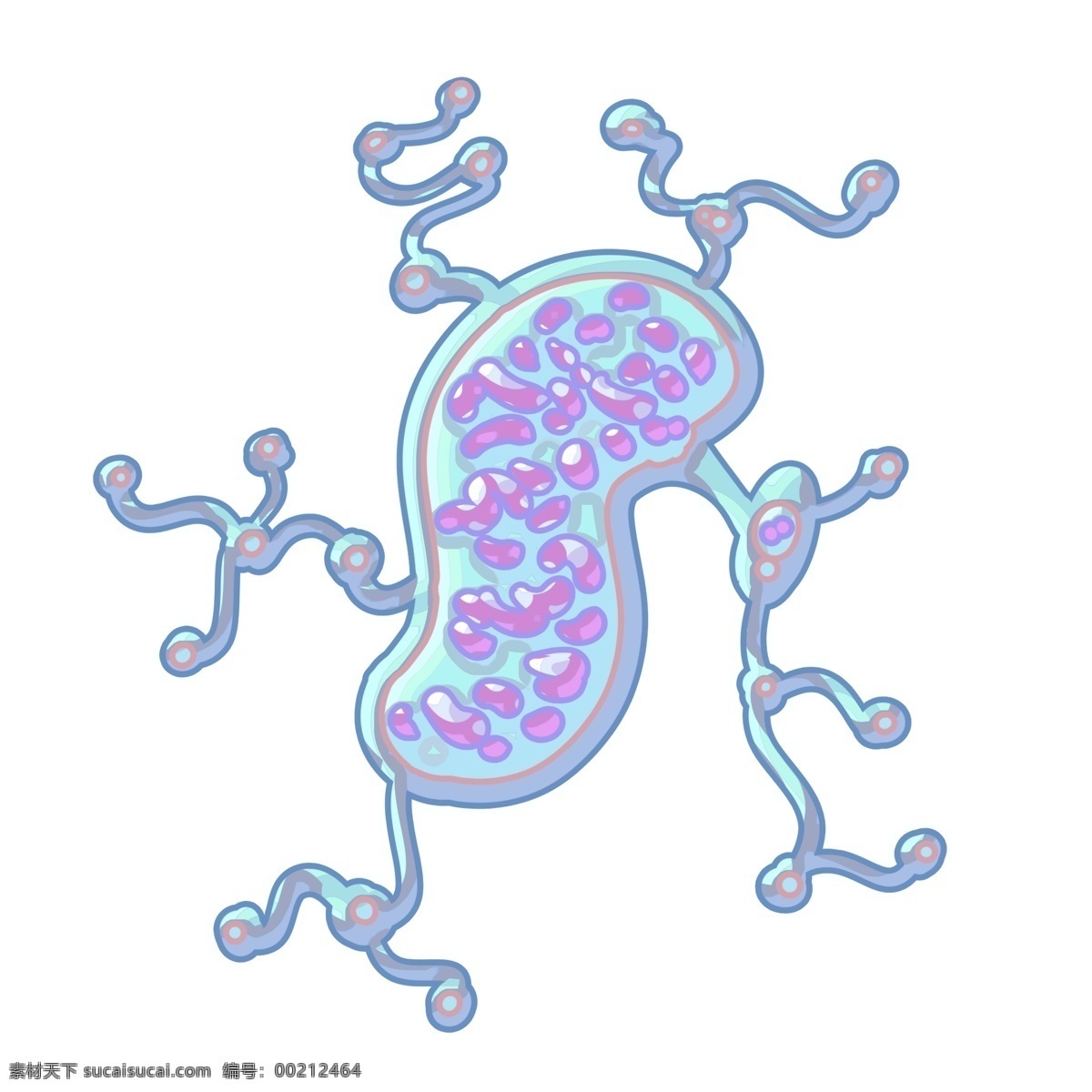 紫色 有害 细菌 插画 紫色的细菌 卡通插画 细菌插画 病菌插画 传染细菌 活跃的细菌