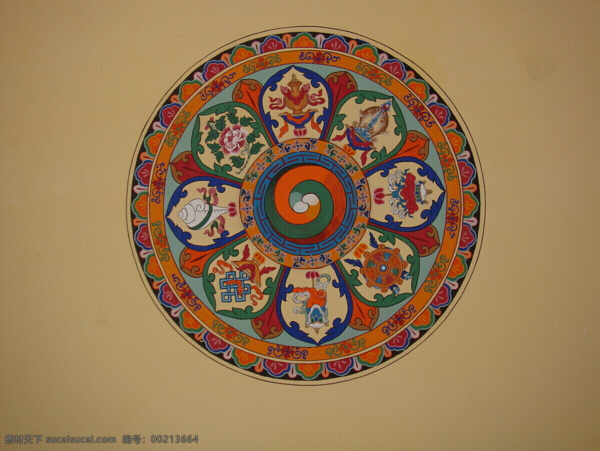 藏饰图案 藏族 手绘 绘画书法 文化艺术