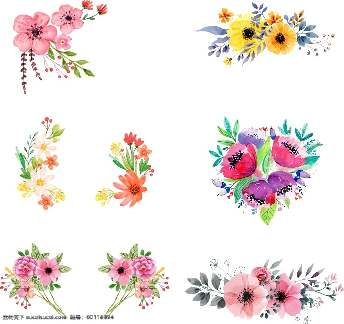 水彩花 水彩 花 画 清晰 爱 爱情 底纹边框 花边花纹